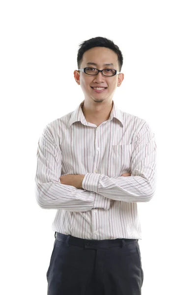 Dobře vypadající asijské muž izolovaných na bílém — Stock fotografie