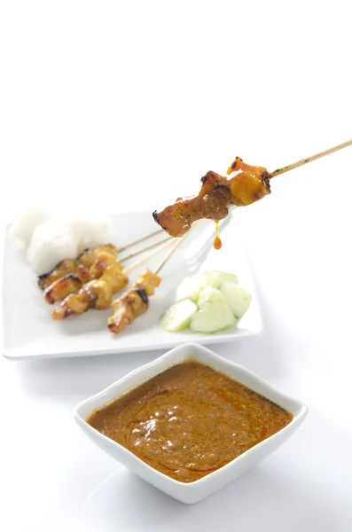 Berömda mat, Malaysiska satay — Stockfoto