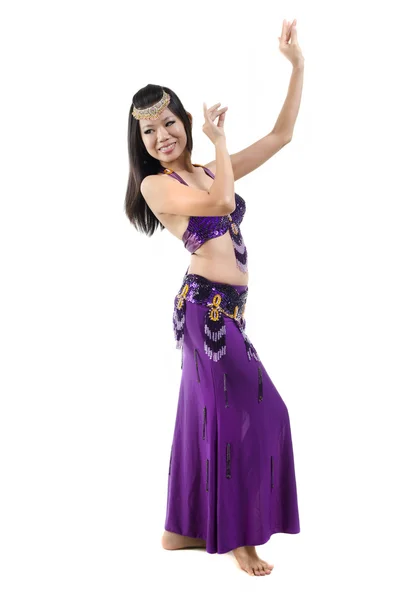 Stock image Belly dancer on white background