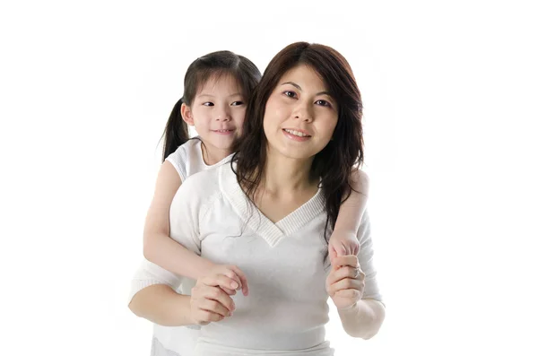 Asyalı kız ve annesi — Stok fotoğraf