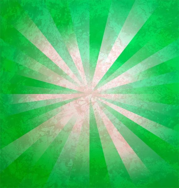 緑色の光ビームのグランジ紙の背景 — ストック写真