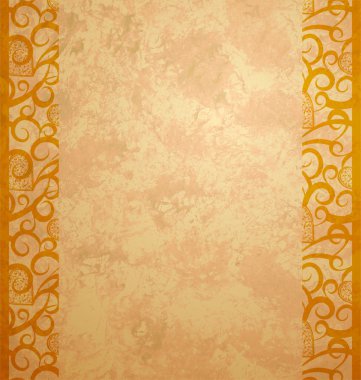 Gold brown background paper with vintage grunge clipart