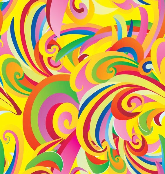 Красочные цветочные кривые винтажная бумага бесшовный фон — стоковое фото