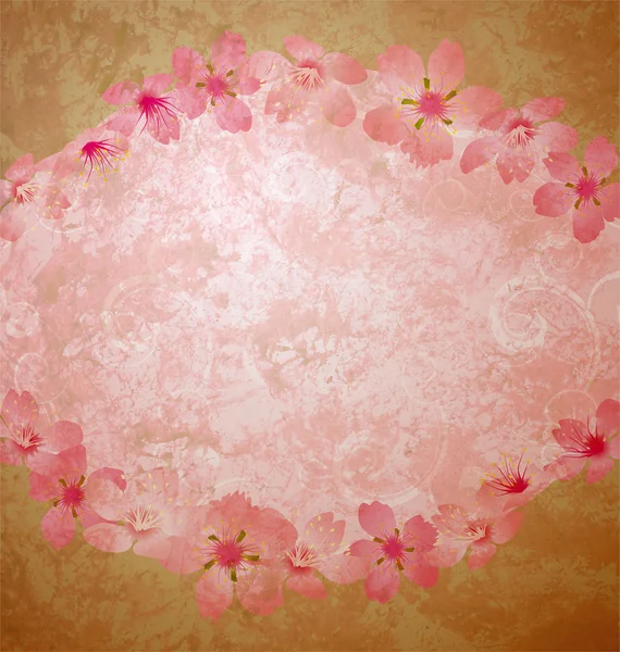 Pink flowers romantic spring vintage background, love and cute — Stock Photo, Image