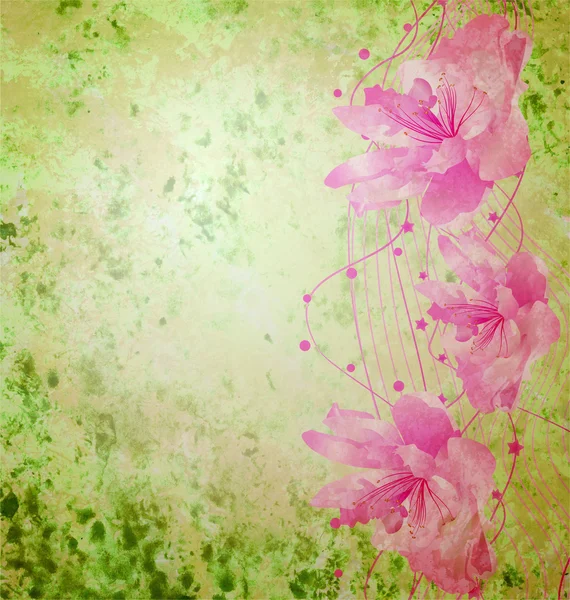 Rosa Blumen romantischen Frühling vintage Hintergrund, Liebe und niedlich — Stockfoto