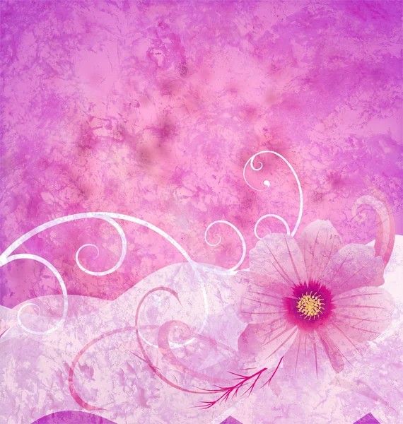 Růžový grange pozadí texturou myšlenku s zdobené růžové cosmo — Stock fotografie