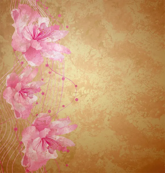 Fiori rosa romantico primavera vintage sfondo, amore e carino — Foto Stock