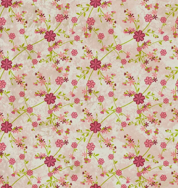 Flores padrão papel grunge vintage fundo — Fotografia de Stock