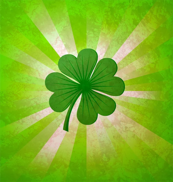 4 Blätter Glücksklee grün — Stockfoto