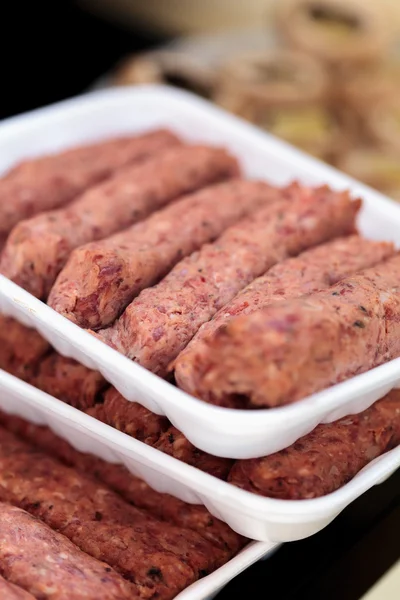 Stock image Closeup of meat rolls