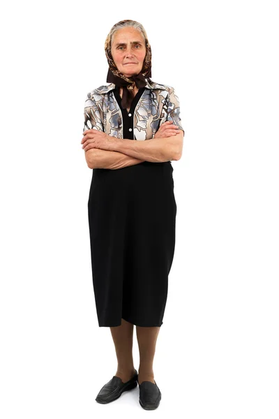 Senior mulher de comprimento total retrato — Fotografia de Stock