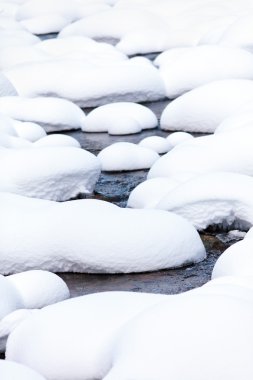 Creek in the winter clipart