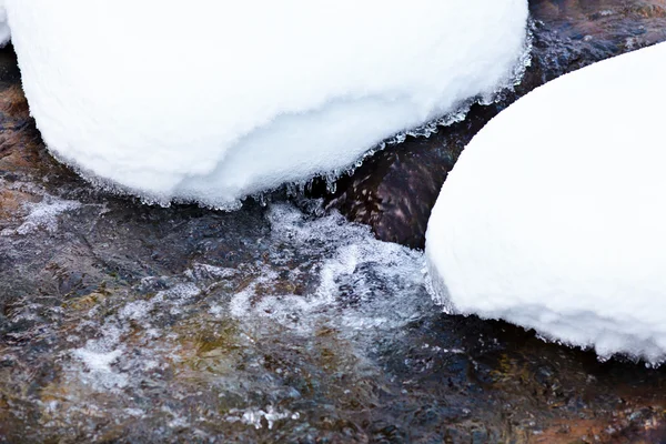 Potok v zimě — Stock fotografie