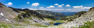 Panorama of lake Calcescu valley clipart