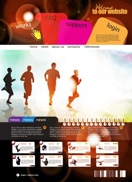 Web site lay-out. vector. — Stockvector
