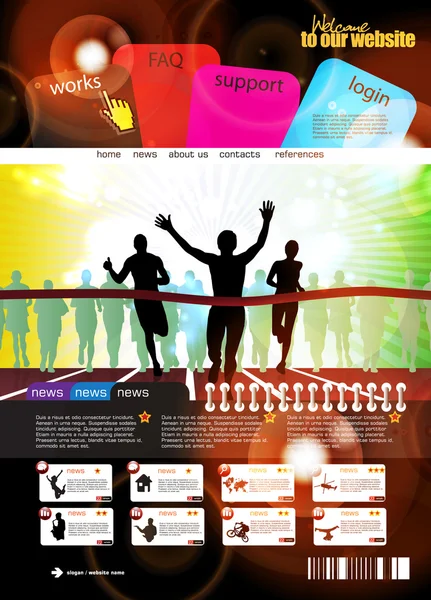 Web site lay-out. vector. — Stockvector