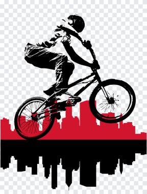 Vector of BMX cyclist clipart