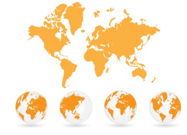 Map of world clipart