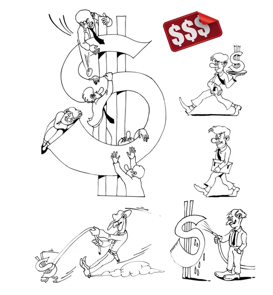 Desenhos animados conceito de negócio — Vetor de Stock