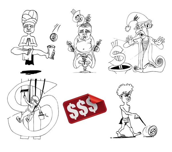Desenhos animados conceito de negócio — Vetor de Stock