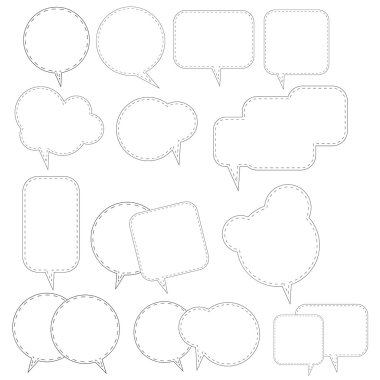 Set of speech vector elements clipart