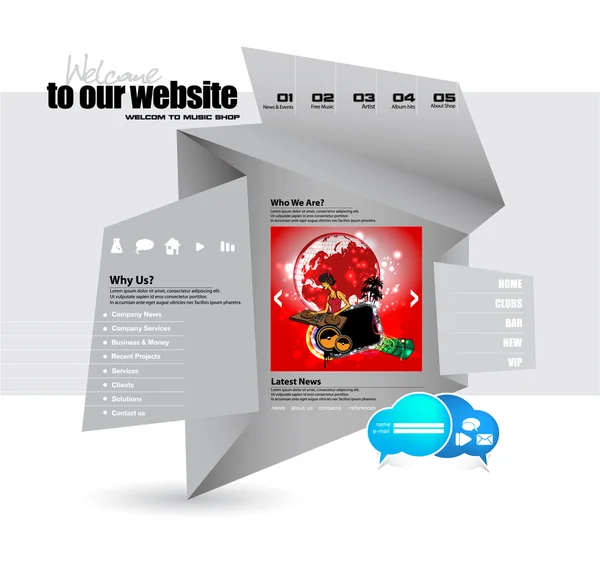 Modèle de site Web facile à modifier — Image vectorielle