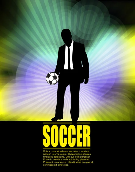 stock vector Soccer players on abstract background