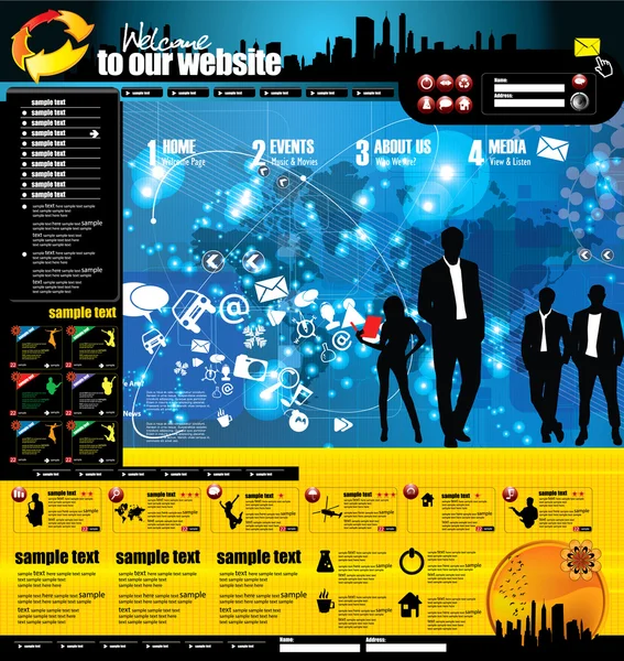 Plantilla web fácil de editar — Archivo Imágenes Vectoriales