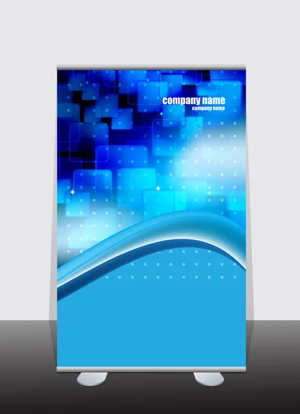 Stand afiş tasarım şablonu bir ekran. vektör çizim — Stok Vektör