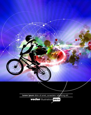 Vector of BMX cyclist clipart