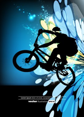 Vector of BMX cyclist clipart