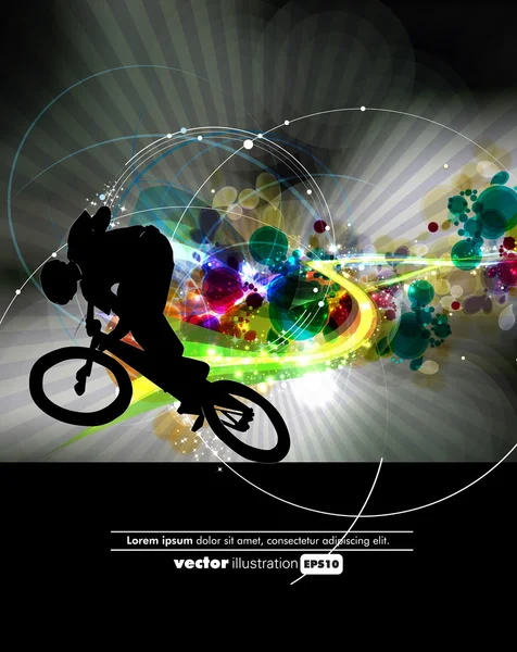 Вектор велосипедиста BMX — стоковый вектор