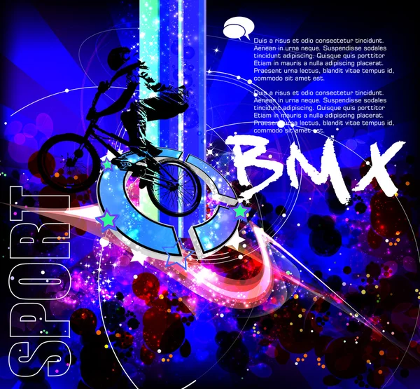 Vektor av bmx cyklist — Stock vektor
