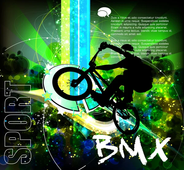 Vektör bmx bisikletçi — Stok Vektör
