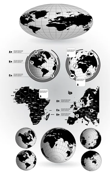 Dünya haritası — Stok Vektör