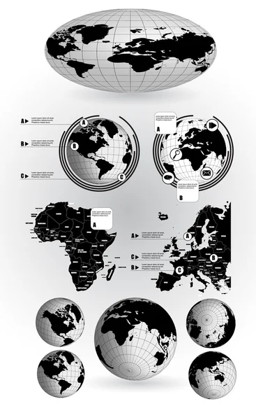 世界地图 — 图库矢量图片