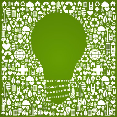 Eco green world ideas background clipart