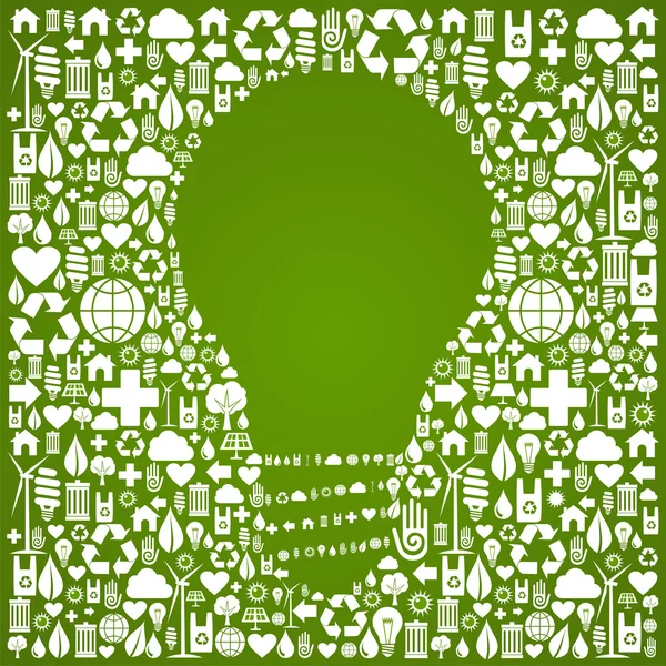 Eco gröna världen idéer bakgrund — Stock vektor