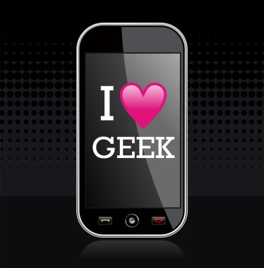 I love geek illustration clipart