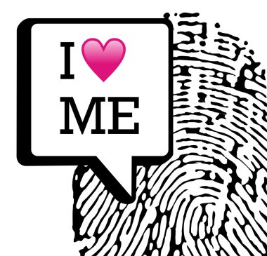 I love me illustration background clipart