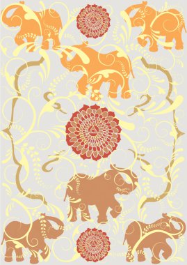 Festive typical indian elephant background clipart