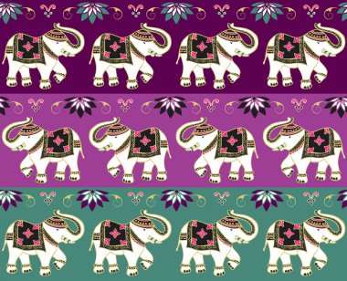 Traditional indian elephant background clipart