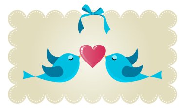 Twitter love couple birds clipart