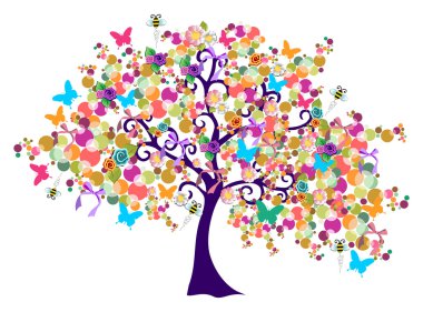 Abstract spring time tree clipart