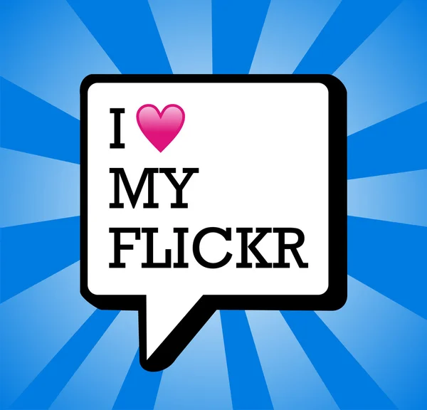 I love my flickr background illustration — Stock Vector