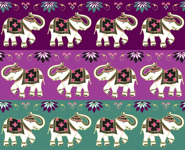 Contexte traditionnel éléphant indien — Image vectorielle
