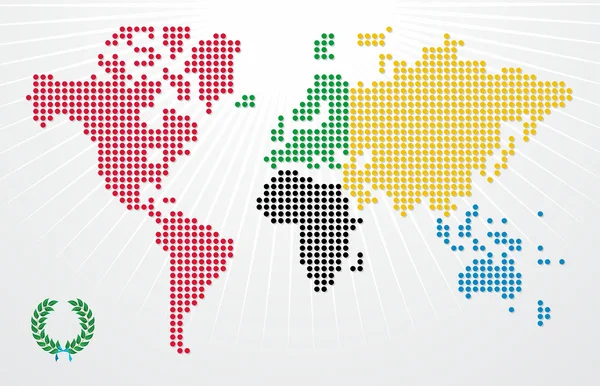 Jogos Olímpicos ilustração mapa do mundo — Vetor de Stock
