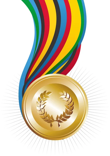 Olimpiyat Oyunları altın madalya — Stok Vektör