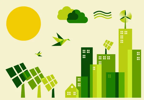 City sustainable development concept illustration — Stock Vector