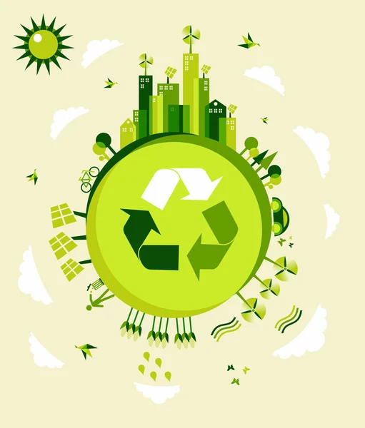 Green Earth illustration — Stock Vector